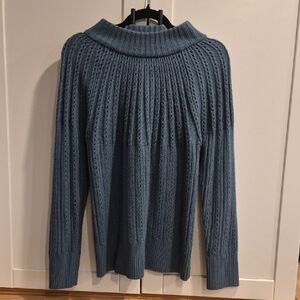 💙Blue/Greenish Women's Ribbed Knit Sweater